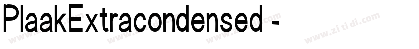 PlaakExtracondensed 字体转换